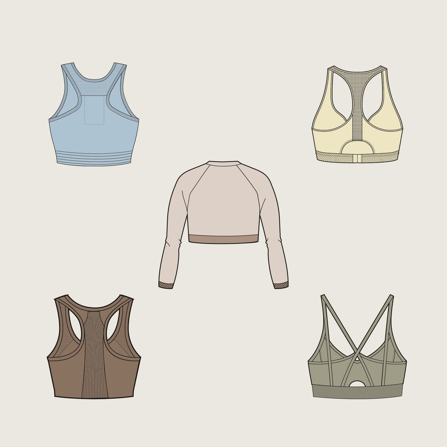 Activewear Tops - Sketches BUNDLE