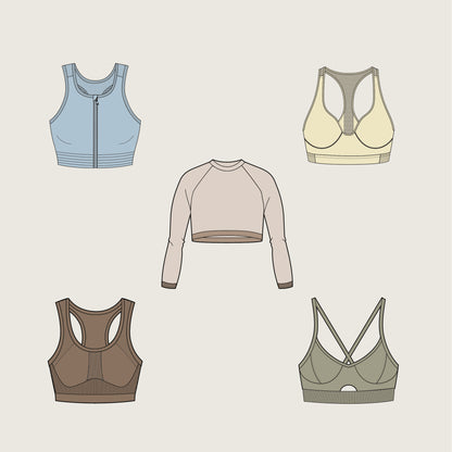 Activewear Tops - Sketches BUNDLE