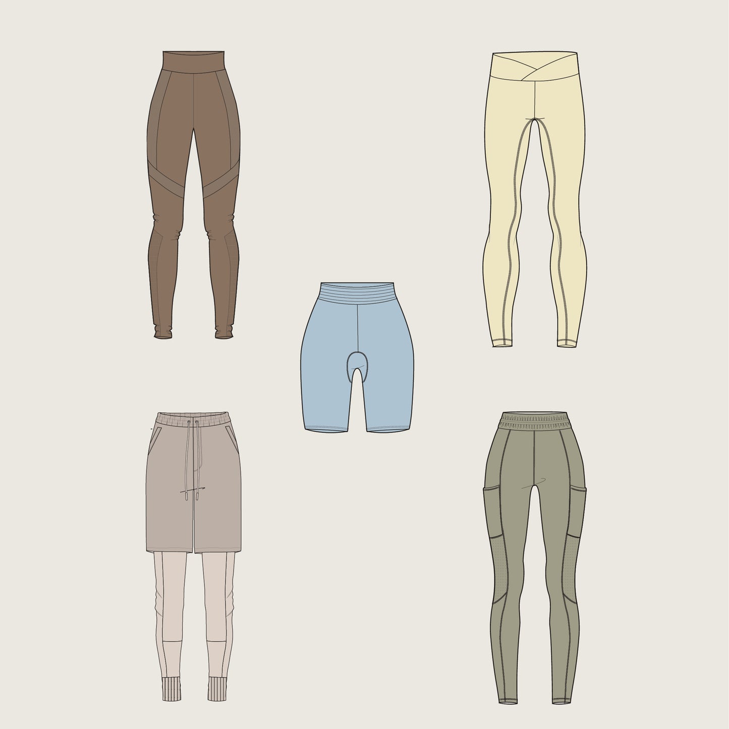 Activewear Bottoms - Sketches BUNDLE