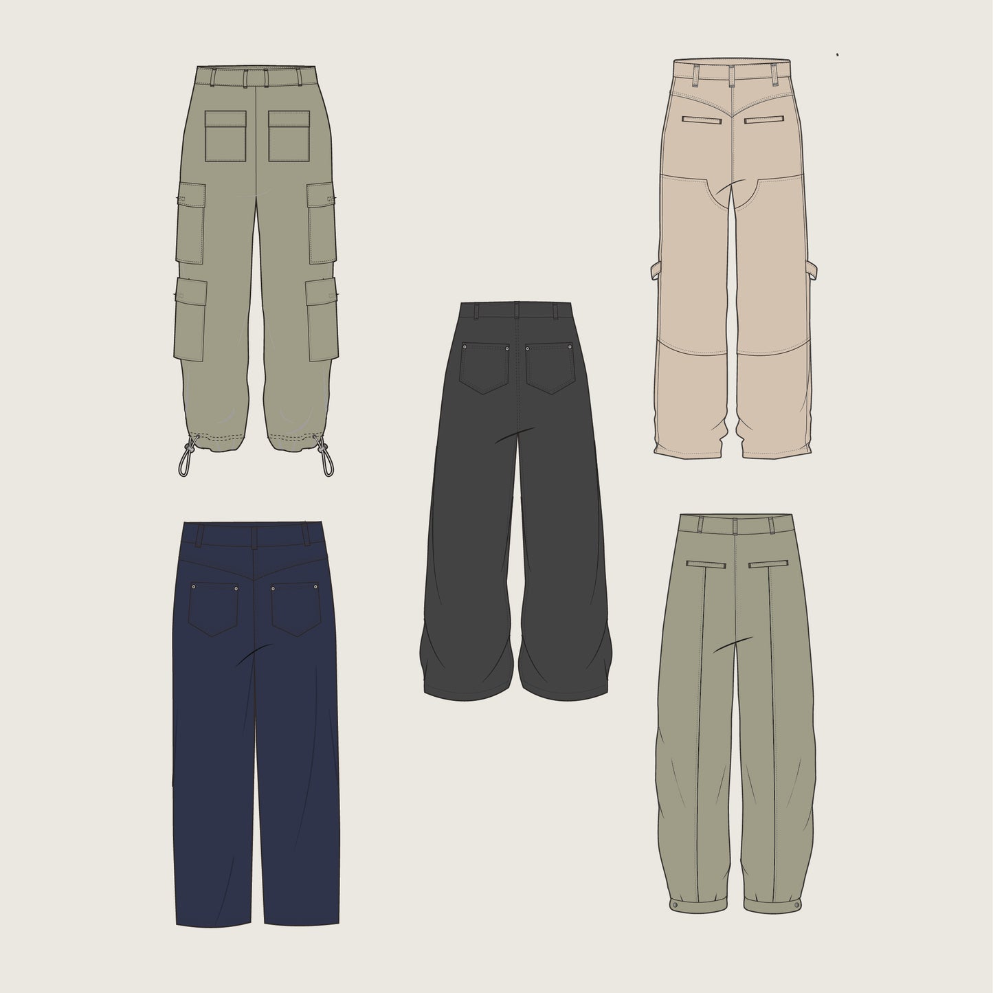 Woven Pants - Sketches BUNDLE